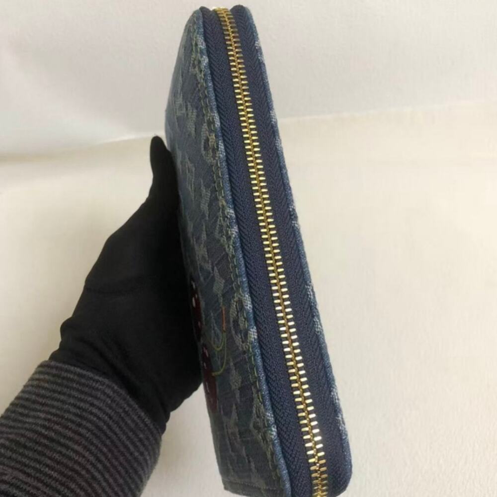 🍒 Denim Zippy Wallet | Monogram | Playful 🍒 - Picture 8 of 16